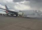 Main image for American Airlines Plane Evacuated After Wheel Fire at Denver International Airport.