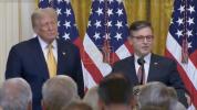 Main image for Speaker Mike Johnson Praises Trump's Leadership: 'America First Is Now the Law of the Land'