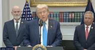 Main image for Trump Announces Trade Wins with EU, Japan During VA Bill Signing.