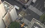 Main image for Crash Sends Car Into Scaffolding on Upper East Side. 