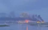 Main image for Ukrainian Drone Strike Engulfs Russian Oil Refinery