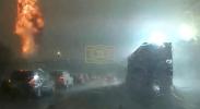 Main image for Lightning Bolt Hits Transformer, Sparks Massive Fireball Near Busy Highway.