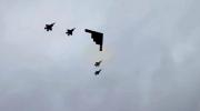 Main image for B-2 Bomber Roars Over Trump and Putin. 