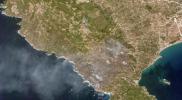 Main image for Satellite Images Reveal Wildfires Raging Across Greek Islands.