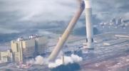 Main image for Chimney Stacks Collapse in Dramatic Georgia Power Plant Demolition.