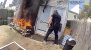 Main image for Hero NYPD Officers Brave Flames to Save Residents and Dog.