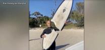 Main image for Surfer Thrown Into Air by Shark Attack.