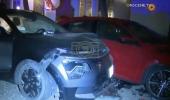 Main image for Stolen Uber Crashes Into Parked Cars.
