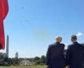 Main image for Flyover Honors Polish Pilot at The White House. 