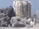 Main image for WILD FOOTAGE: Israeli Airstrike Levels Gaza's Mushtaha Tower. 