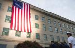 Main image for American Flag Drapes Pentagon in 9/11 Tribute.