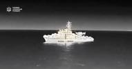 Main image for Ukraine Drone Strike Damages Russian Naval Vessel.