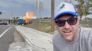 Main image for Garbage Truck Bursts Into Flames in St. Louis.