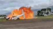 Main image for Private Plane Explodes During Takeoff in Venezuela, Killing Two Pilots.