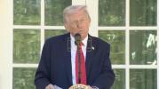 Main image for Trump Tells Senate GOP: 'We Will Not Be Extorted by Democrats'