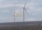 Main image for Russian Drone Attackes Wind Turbine in Eastern Ukraine.