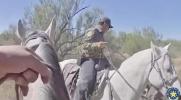Texas Border Patrol Agents Chase Down Four Illegal Migrants on Horseback.