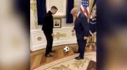 Main image for Trump Shares Playful Football Video With Ronaldo In The White House.