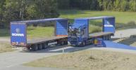 Main image for Daring Mountain Bike Stunt Sees Athlete Clear Two Autonomous Trucks.