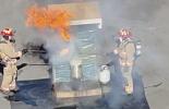Main image for Frozen Turkey Explodes in Deep Fryer During Safety Demo.