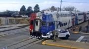 Main image for Utah Driver Escapes Seconds Before Train Obliterates SUV. 