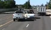 Main image for Dashcam Captures Arizona Tesla Collision Causing Chain-Reaction Crash.