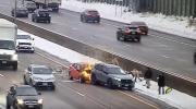 Main image for Dashcam Captures Fiery I-694 Collision in Fridley Snowstorm.