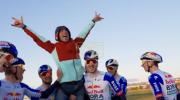 Main image for Nine Cyclists Make History by Pulling Aircraft Into the Sky.