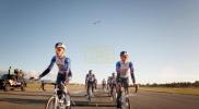 Nine Cyclists Make History by Pulling Aircraft Into the Sky.
