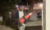 Main image for Los Angeles 'Cone King' Removes 5,000 Illegal Parking Cones.