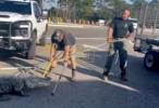 Main image for Florida Deputies Capture Massive Gator at 7-Eleven.