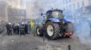 Main image for Farmers Clash With Police Opposing South America Free-Trade Pact.