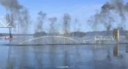 Main image for Historic Mississippi River Bridge Falls in Planned Implosion.
