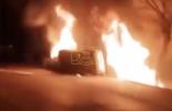 Main image for Iran Protests Turn Violent as Cars Burn Outside Police Station.