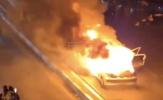 Main image for Tehran Erupts as Protesters Burn Regime Paramilitary Vehicles.