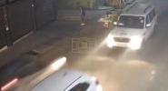 Main image for Street Vendor Escapes Injury as Speeding Car Smashes Cart.