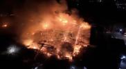 Main image for Drone Footage Shows Massive Fire engulfing Virginia Timber Plant. 
