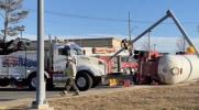 Main image for Propane Tanker Overturns in Boston Suburb, Driver Injured.