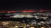 Main image for Aerial Footage Shows Penco Wildfire Illuminating Night Sky.