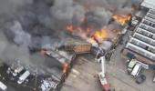Main image for Firefighters Battle Major Fire at England Industrial Site.