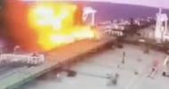 Main image for Ukrainian Drone Hits Russian Shadow Fleet Tanker in Black Sea.
