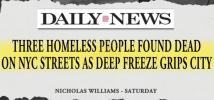 Main image for BREAKING: Three Homeless Individuals Die in NYC Ahead of Historic Snowstorm.