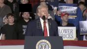 Main image for President Trump Confronts Protesters as Iowa Rally Erupts in &ldquo;USA" Chants .