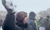 New Yorkers Embrace Winter Storm With Snowball Fight in Brooklyn.