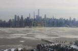 Main image for Timelapse of the Arctic Cold Sends Ice Floes Down Hudson River Past Manhattan.