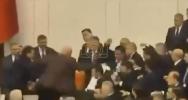 Main image for Turkish Parliamentary Session Turns Into Fistfight Over Opposition Protests.