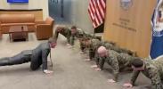 Main image for Ambassador Waltz Performs Push-Ups with Marines.