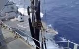 Main image for WATCH: Underway Replenishment Error Triggers Navy Ship Collision.