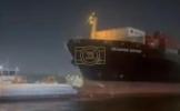 Main image for Cargo Ship Slams Into Ferries in Port of Santos.