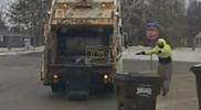Main image for Sanitation Worker Uncovers Wanted Man in Garbage Bin.